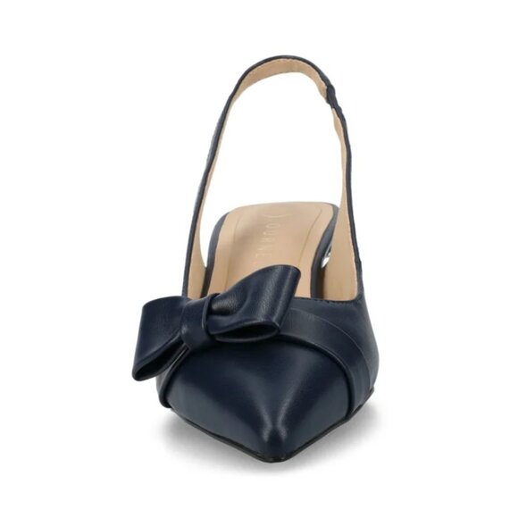 Journee Women Paloma Sling Back Pointed Toe Kitten Heel Pumps - Picture 5 of 7